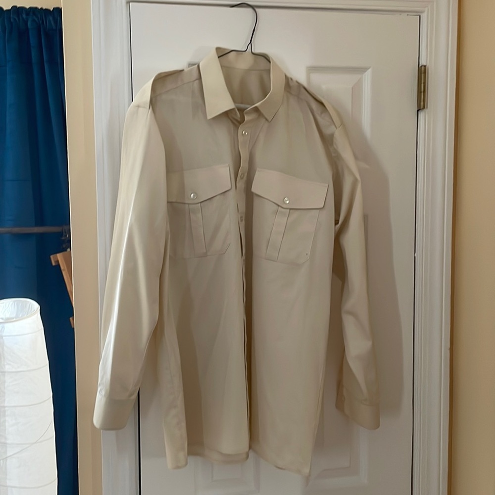 Tan shirt